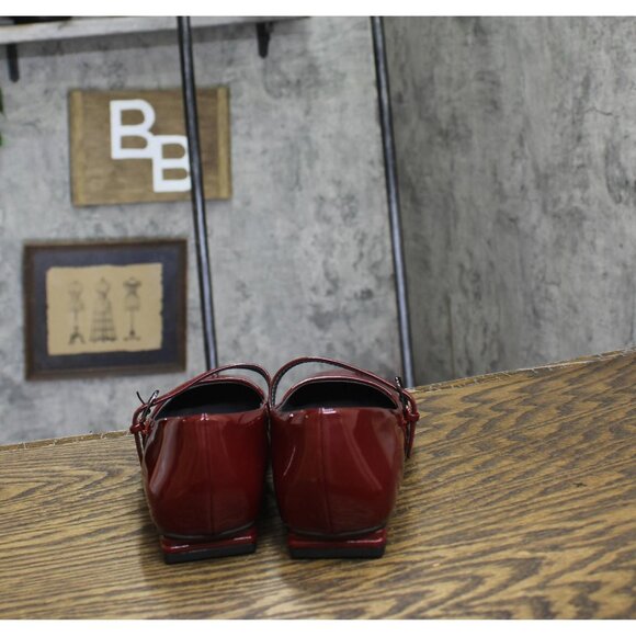 NWT Franco Sarto Womens Tinsley Mary Jane Flats I7331S4601 Gothic Red Patent 8M - Picture 11 of 14